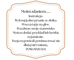 Innowacja pedagogiczna "Moim zdaniem...- sztuka argumentowania".