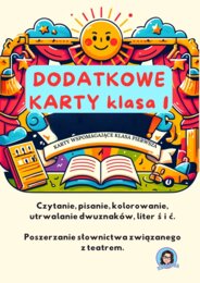 Klasa 1 - dodatkowe karty wspomagające