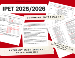 🧾 IPET 2025/2026 (Indywidualny Program Edukacyjno-Terapeutyczny) – gotowy wzorzec do pracy z uczniem o specjalnych potrzebach edukacyjnych
