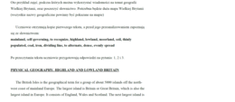 Wiedza o Wielkiej Brytanii.