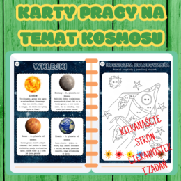 Karty pracy na temat kosmosu