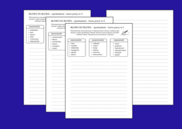SŁOWO DO SŁOWA – OPOWIADANIE – karta pracy – ćwiczenia redakcyjne – 3 wersje