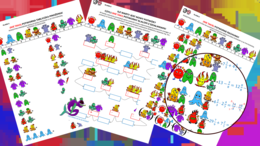 (klasa 4 klasa 5 klasa 6) Dzień Tabliczki Mnożenia - pakiet kart pracy z potworami + Gra z potworami.