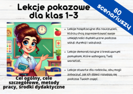 Scenariusze lekcji pokazowych, hospitacyjnych, demonstracyjnych i otwartych - klasa 1, 2, 3