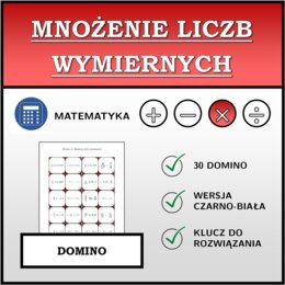 Domino - Mnożenie liczb wymiernych | matematyka