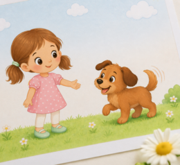 Reksio macha ogonkiem – karta obrazkowa do rozmowy kierowanej