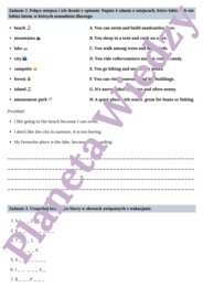 🌞WAKACYJNA KARTA PRACY – SUMMER HOLIDAY - SŁOWNICTWO 🌞- KLASY 4-8 SZKOŁY PODSTAWOWEJ- WYKREŚLANKA, BUDOWANIE ZDAŃ, MIEJSCA+RZECZY+AKTYWNOŚCI WAKACYJNE, CZYTANIE TEKSTU + ODPOWIEDZI