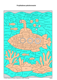 Części mowy w kolorach  - 20 kart pracy (kl.4-8)