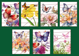 DZIEŃ MOTYLA - puzzle – WIOSNA - biblioteka – przedszkole – świetlica – 21 wersji