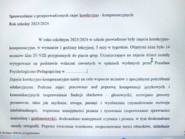 Sprawozdanie z zajęć korekcyjno - kompensacyjnych.