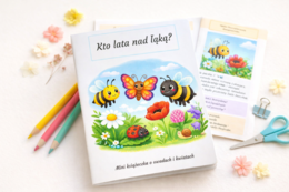 Kto lata nad łąką? – mini książeczka o owadach i kwiatach