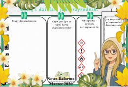 Karta pracy z przyrody do klasy 4 "Myślę i działam jak przyrodnik". Przygotowana na podstawie podręcznika „Odkrywam przyrodę” wydawnictwa Nowa Era. Dział "Spotkanie z przyrodą".