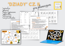 Gra planszowa - "Dziady" cz. II Adama Mickiewicza [wersja stacjonarna i wirtualna z kartą pracy]