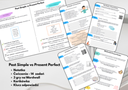 🕒 Past Simple vs Present Perfect – Notatka + zestaw kart pracy i gier