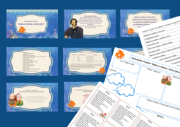 "BAJKA O RYBAKU I ZŁOTEJ RYBCE" – prezentacja + 2 karty pracy + wklejka – BAŚŃ