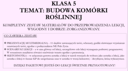Budowa komórki roślinnej - klasa 5 - pakiet