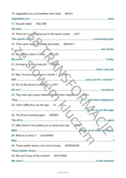 E8 Transformacje zdań ze słowem kluczem