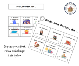 Finde jemanden, der ... - gry na początek roku szkolnego i nie tylko. Język niemiecki.