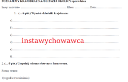 Poznajemy krajobraz najbliższej okolicy-sprawdzian