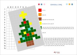 Kodowanka zimowa, świąteczna, choinka , Boże Narodzenie, zima, odkoduj zimę, kodowanie łatwe,