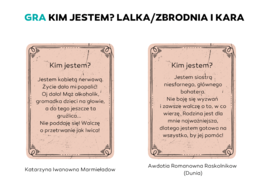 ZESTAW KART DO GRY "KIM JESTEM. ZBRODNIA I KARA/LALKA".