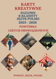 Karty lektur, grafika, lektury, egzamin ósmoklasisty