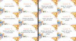 Back to school gra Name 3