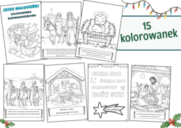 Jezus Malusieńki – wyjątkowe bożonarodzeniowe kolorowanki dla dzieci i nauczycieli z cytatami z Pisma Świętego i kolęd