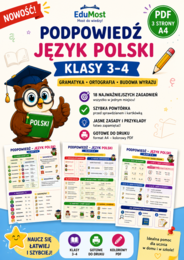 PODPOWIEDŹ – JĘZYK POLSKI | Klasy 3–4 | Gramatyka i ortografia | PDF A4