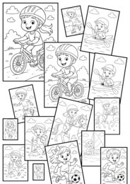 🎨 26 sportowych kolorowanek do druku! 🏃‍♀️🤸‍♂️🚴‍♀️