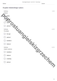 English Class A2+ - Unit 1 - testy