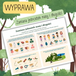 "PRZYGOTOWANIE DO WYPRAWY" - Zamiana jednostek masy i długości.