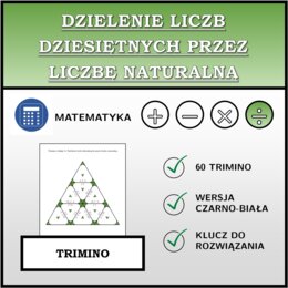 Trimino - Dzielenie liczb dziesiętnych przez liczbę naturalną | matematyka