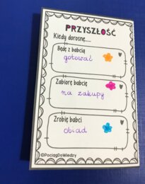 Dzień Babci i Dziadka - Kartka Oś Czasu