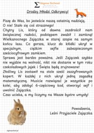 Wielkanocny Escape Room Matematyczny: Uratuj Zajączka! (Klasa 4) – Gotowa lekcja 45 min