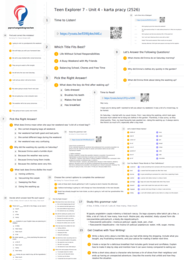 Teen Explorer 7 – Unit 4 – karta pracy