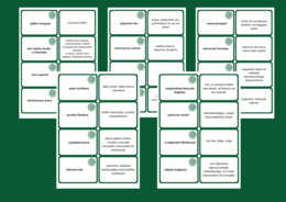 MITOLOGICZNE ZWIĄZKI FRAZEOLOGICZNE – fiszki – kl. 4-8 – egzamin – powtórzenie- ćwiczenia - frazeologizmy - mitologia