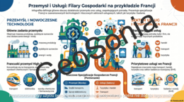 Przemysł i usługi we Francji  geografia klasa 6 sketchnotka