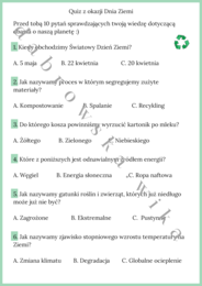 Quiz z okazji Dnia Ziemi