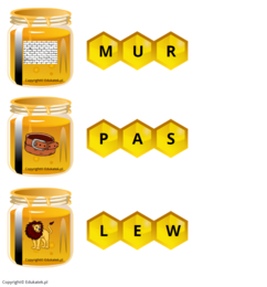 Miodowa rozsypanka literowa – nauka czytania