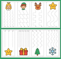 Wycinanki po śladzie świąteczne (pdf i jpg -a4)