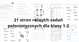 Zadania polonistyczne dla klas 1-3, 21 stron