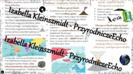 Sketchnotka - notatka „Wulkany i trzęsienia ziemi na Islandii” wykonana w power point do edycji. Geografia 6; „Środowisko przyrodnicze i ludność Europy”