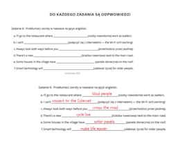 Together klasa 6 Unit 2 Dodatkowe zadania powtórzenie Słownictwo Gramatyka Komunikacja Nowe technologie Czas Przyszły Futur Simple Will Wyrażanie nadziei