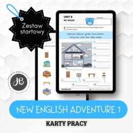 New English Adventure 1 - Unit 6 My House - 2 karty pracy