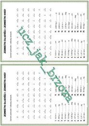 Jednostki długości i jednostki masy, kodowanie, klasa 6