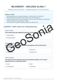 Gra Milionerzy biologia klasa 7 koniec roku podsumowanie