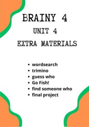 BRAINY 4 - UNIT 4 - dodatkowe materiały