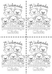 Dzień Pluszowego Misia - wklejka/karta pracy