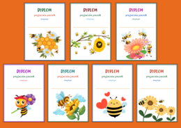 DZIEŃ PSZCZÓŁ - pszczoły – DYPLOMY – 20 wersji – biblioteka – świetlica - przedszkole – dyplom